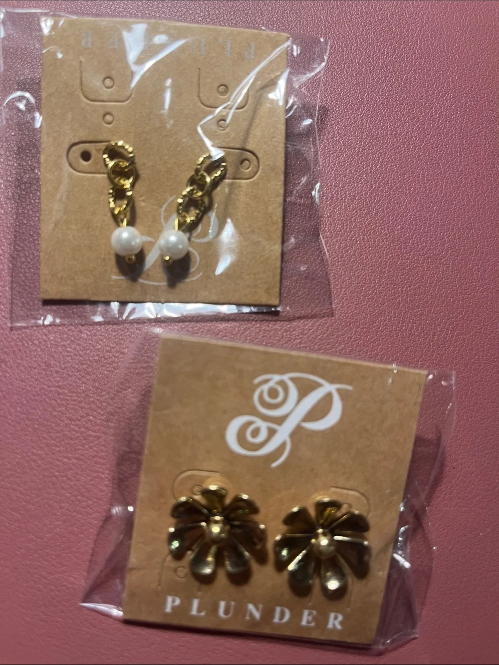 Women's Gold-Tone Hoop Bracelet Trio and 2 pair earrings